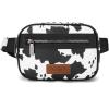 imageWrangler Waist Pack for Women Cow Print Fanny Pack Mens Crossbody Belt Bag With Guitar Strap BlackBBlack