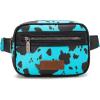 imageWrangler Waist Pack for Women Cow Print Fanny Pack Mens Crossbody Belt Bag With Guitar Strap BlackBTurquoise