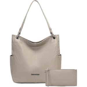 imageMontana West Hobo Purses for Women Soft Top Handle Shoulder Bag with Wallet SetHobo Khaki
