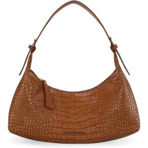 imageMontana West MEDIUM Shoulder Purses for Women Crescent Hobo Bags Trendy PursesCrocodile Brown