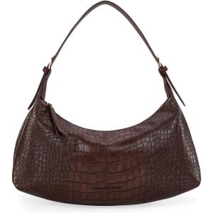 imageMontana West MEDIUM Shoulder Purses for Women Crescent Hobo Bags Trendy PursesCrocodile Coffee