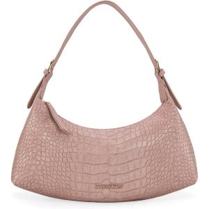 imageMontana West MEDIUM Shoulder Purses for Women Crescent Hobo Bags Trendy PursesCrocodile Pink