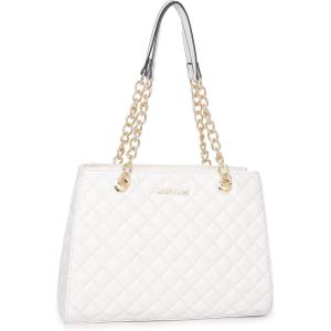 imageMontana West MEDIUM Tote Bag for Women Quilted Chain Handbags Shoulder Purse040beige