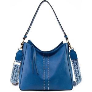 imageMontana West Medium Hobo Bags for Women Top Handle Satchel Shoulder Purse Bucket HandbagGuitar Strapblue