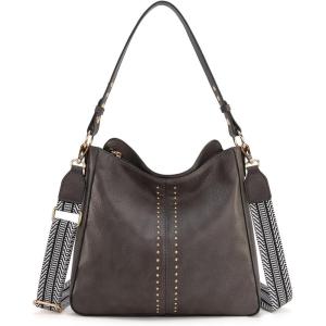 imageMontana West Medium Hobo Bags for Women Top Handle Satchel Shoulder Purse Bucket HandbagGuitar Strapgrey