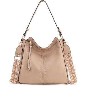 imageMontana West Medium Hobo Bags for Women Top Handle Satchel Shoulder Purse Bucket HandbagGuitar Strapkhaki