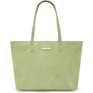 imageMontana West Medium Tote Bags for Women Shoulder Handbag with Zipper Lightweight Everyday Purse for Work Travel or ShoppingGreen