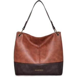 imageMontana West Purses for Women Hobo Shoulder Handbags with ZipperAbrown