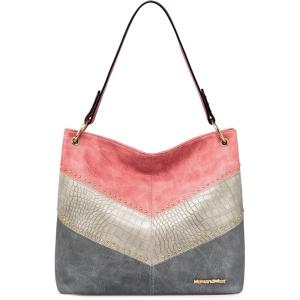 imageMontana West Purses for Women Hobo Shoulder Handbags with ZipperBpinkMarled GreyGrey