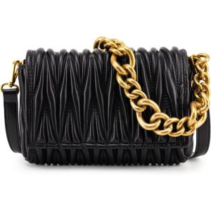 imageMontana West Quilted Handbags for Women Crossbody Bags Trendy Small Purses and Top Handle HandbagsMidnight Black