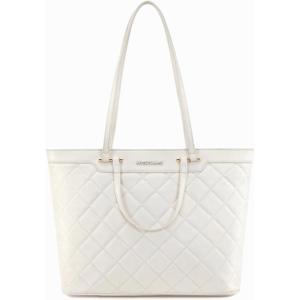 imageMontana West Quilted Tote Bag for Women Large Shoulder Bag Fashion Handbags with Top ZipperNew Angelswhite