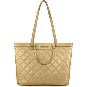 imageMontana West Quilted Tote Bag for Women Large Shoulder Bag Fashion Handbags with Top ZipperNewgold