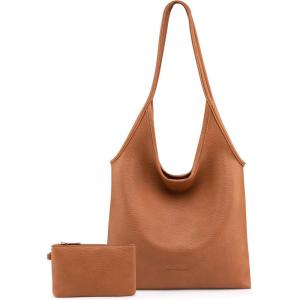 imageMontana West Slouchy Hobo Bags for Women Soft Designer Shoulder Purses Ladies Top Handle Handbag1iced Coffee