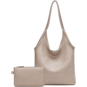 imageMontana West Slouchy Hobo Bags for Women Soft Designer Shoulder Purses Ladies Top Handle Handbag1khaki