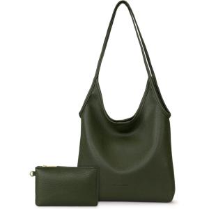 imageMontana West Slouchy Hobo Bags for Women Soft Designer Shoulder Purses Ladies Top Handle Handbag1olive Green