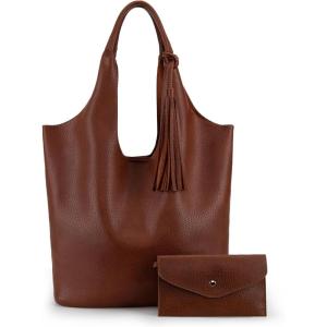 imageMontana West Slouchy Hobo Bags for Women Soft Designer Shoulder Purses Ladies Top Handle HandbagZ Brown