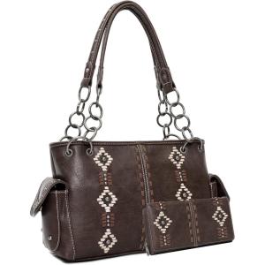 imageMontana West Western Tote Bag for Women Concealed Carry Shoulder Handbag Tooling Purse with Wallet