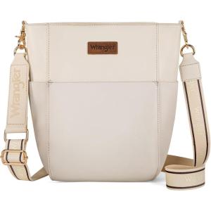 imageWrangler Large Crossbody Bag for Women Vegan Leather Cross Body Purse with Guitar StrapCream Beige
