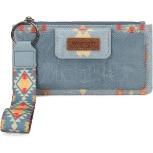 imageWrangler Wristlet Wallets for Women Western Clutch Purse Rfid Wallet Womens1artistcadet Blue
