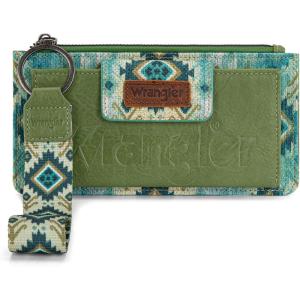 imageWrangler Wristlet Wallets for Women Western Clutch Purse Rfid Wallet WomensArtistgreen