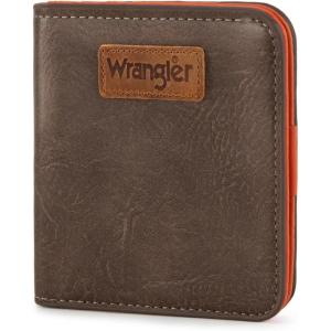 imageX Wrangler Small Leopard Print Wallets for Women Slim Thin Wallet Card Cases Money Organizer Thin Mini Pocket Wallet with Rfid Lining and A Coin PurseDark Khaki