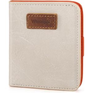 imageX Wrangler Small Leopard Print Wallets for Women Slim Thin Wallet Card Cases Money Organizer Thin Mini Pocket Wallet with Rfid Lining and A Coin PurseBeige