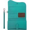 imageMontana West Wallets for Women Large Phone Wristlet Wallets Trifold Money Organizers with Coin Purse and Wrist StrapTurquoise