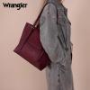 imageMontana West Wrangler 2Pcs Handbag Sets Purses for Women Medium Tote Bag Crossbody PursesBurgundy
