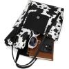 imageMontana West Wrangler 2Pcs Handbag Sets Purses for Women Medium Tote Bag Crossbody PursesCow Print Black