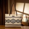 imageMontana West Wrangler Tote Bag for Women Canvas Shoulder Handbag Aztec PurseBright Nomad Tan