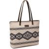 imageMontana West Wrangler Tote Bag for Women Canvas Shoulder Handbag Aztec PurseBright Nomad Tan