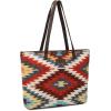 imageMontana West Wrangler Tote Bag for Women Canvas Shoulder Handbag Aztec PurseMultiple Carnelian