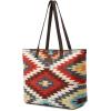 imageMontana West Wrangler Tote Bag for Women Canvas Shoulder Handbag Aztec PurseMultiple Carnelian