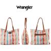 imageMontana West Wrangler Tote Bag for Women Canvas Shoulder Handbag Aztec PurseMultiple Coral Brown