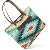 imageMontana West Wrangler Tote Bag for Women Canvas Shoulder Handbag Aztec PurseMultiple Green