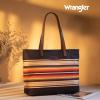 imageMontana West Wrangler Tote Bag for Women Canvas Shoulder Handbag Aztec PurseRubine Coffee