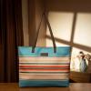imageMontana West Wrangler Tote Bag for Women Canvas Shoulder Handbag Aztec PurseTurquoise Forest