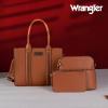 imageWrangler 3Pcs Purses for Women Tote Bag Crossbody Handbag Sets with StrapBrown