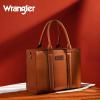 imageWrangler 3Pcs Purses for Women Tote Bag Crossbody Handbag Sets with StrapBrown