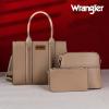 imageWrangler 3Pcs Purses for Women Tote Bag Crossbody Handbag Sets with StrapKhaki