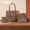 imageWrangler 3Pcs Purses for Women Tote Bag Crossbody Handbag Sets with StrapLeopard Brown