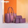 imageWrangler 3Pcs Purses for Women Tote Bag Crossbody Handbag Sets with StrapPurple