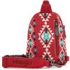 imageWrangler Aztec Crossbody Sling Bags for Women Southwestern Print Purse with Detachable StrapAztecburgundy