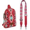 imageWrangler Aztec Crossbody Sling Bags for Women Southwestern Print Purse with Detachable StrapAztecburgundy