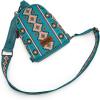 imageWrangler Aztec Crossbody Sling Bags for Women Southwestern Print Purse with Detachable StrapAztecdrak Turquoise