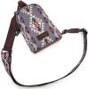 imageWrangler Aztec Crossbody Sling Bags for Women Southwestern Print Purse with Detachable StrapAzteclight Violet