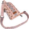 imageWrangler Aztec Crossbody Sling Bags for Women Southwestern Print Purse with Detachable StrapAztecpink