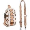 imageWrangler Aztec Crossbody Sling Bags for Women Southwestern Print Purse with Detachable StrapAztectan