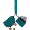 imageWrangler KeyChain Wallet Wristlet Wallets for Women Dual Pouch Wristlet Rfid Blocking Credit Card Holder WalletTurquoise