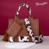 imageWrangler Tote Bags for Women Western Purse and Handbags Satchel Tophandle with Card HolderAcow Print Brown
